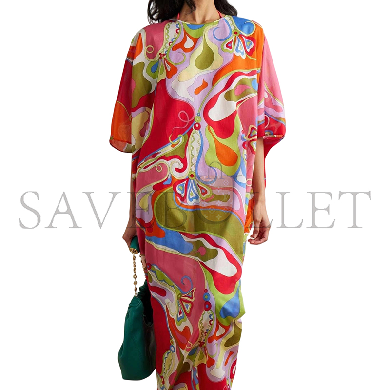 PUCCI PRINTED COTTON-VOILE KAFTAN 4URL454U734048